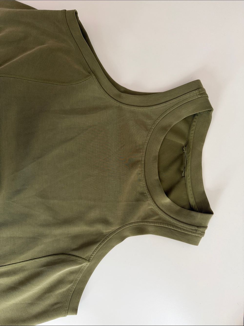 lululemon athletica Sleeveless Soft-Streme Mini Dress in Olive Green - Picture 5 of 7